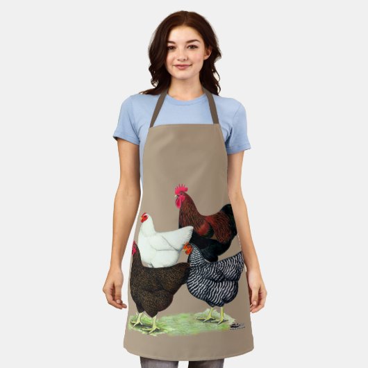 Plymouth Rock Quartet Schürze (Getragen)