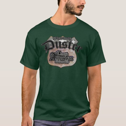 Plymouth-Staubtuch-Klassiker - verblaßtes Zeichen T-Shirt (Vorderseite)