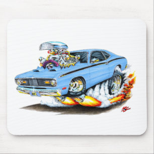 Plymouth-Staubtuch-lt 1970-74 Blue Car Mousepad