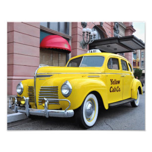 Plymouth Taxi aus den 40er Jahren Fotodruck