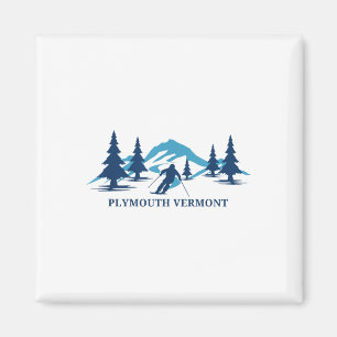 Plymouth Vermont Ski Resort Skifahren - Skifahren  Magnet