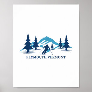 Plymouth Vermont Ski Resort Skifahren - Skifahren  Poster