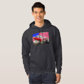 PlymouthRoadrunner 1968 und -amerikanische Flagge Hoodie (Vorne ganz)