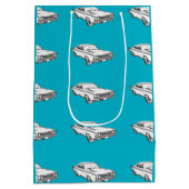 Plymouthroadrunner-Muskel-Auto-Illustration 1968 Mittlere Geschenktüte (Rückseite)