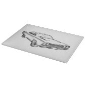 Plymouthroadrunner-Muskel-Auto-Illustration 1968 Schneidebrett (Ecke)