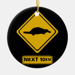 Plypus-Verkehrszeichen Keramik Ornament