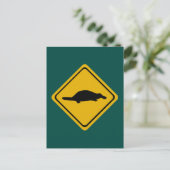 Plypus-Verkehrszeichen Postkarte (Stehend Vorderseite)
