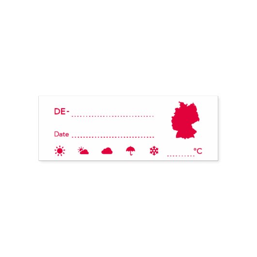 PLZ ID DE Germany Wetterdatum Permastempel (Design)