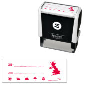 PLZ ID GB UK Great Britain Weaadate Permastempel (Beispiel)