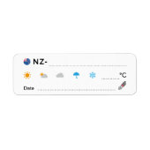 PLZ ID NZ Neuseeland Wetterdatum ラ ベ ル (Vorne)