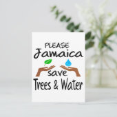 Plz Jamaica Rette Baum & Wasser Postkarte (Stehend Vorderseite)