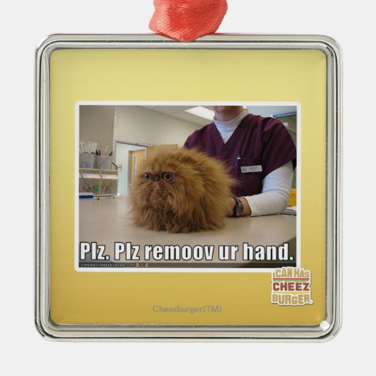 PLZ remoov ur Hand Ornament Aus Metall (Vorne)