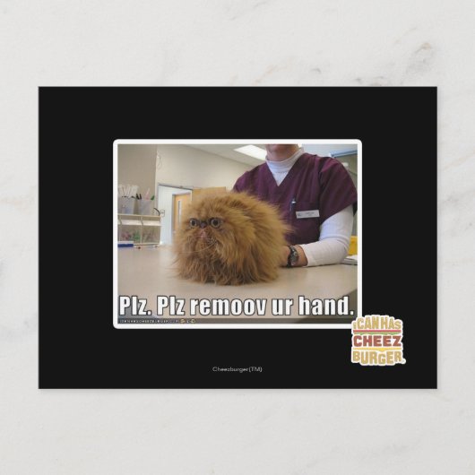 Plz remoov ur hand postkarte (Vorderseite)