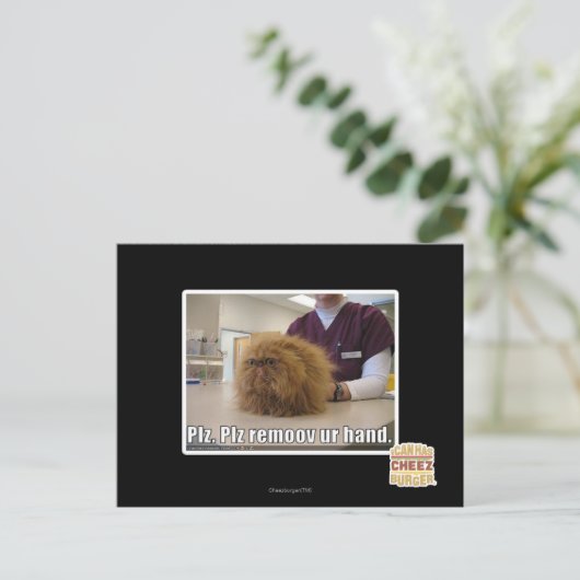 Plz remoov ur hand postkarte (Stehend Vorderseite)