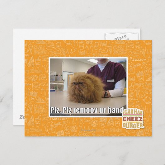 Plz remoov ur hand postkarte (Vorne/Hinten)