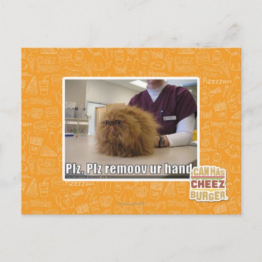 Plz remoov ur hand postkarte (Vorderseite)