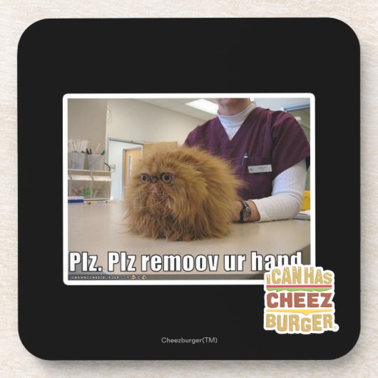 PLZ remoov ur Hand Untersetzer (Vorderseite)