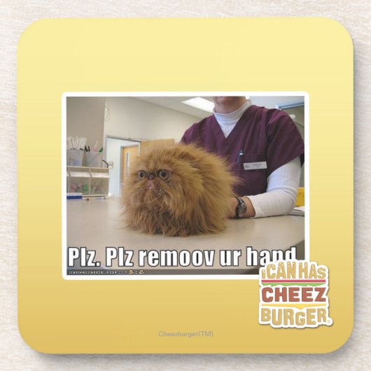 PLZ remoov ur Hand Untersetzer (Vorderseite)