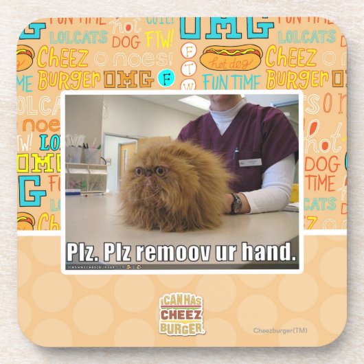 PLZ remoov ur Hand Untersetzer (Vorderseite)