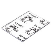 Plz Use It - Funny Racoon Sarcastic Foto Notebook Notizblock (Linke Seite)