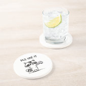 Plz Use It - Funny Racoon Sarcastic Getränkeuntersetzer (Seite)