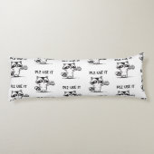 Plz Use It - Funny Racoon Sarcastic Seitenschläferkissen (Rückseite)