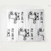 Plz Use It - Funny Racoon Sarcastic Wandteppich (Vorderseite (Horizontal))