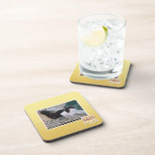 PLZ zur offenen Tür Getränkeuntersetzer (Rechte Seite)