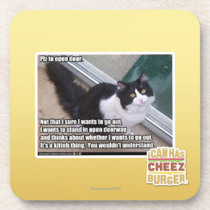 PLZ zur offenen Tür Getränkeuntersetzer