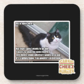 PLZ zur offenen Tür Getränkeuntersetzer (Vorderseite)