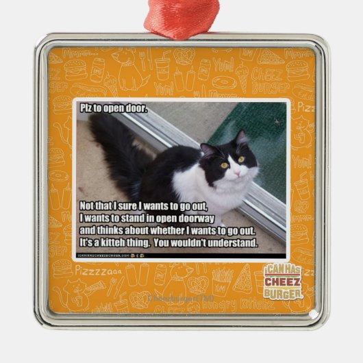 PLZ zur offenen Tür Ornament Aus Metall (Vorne)