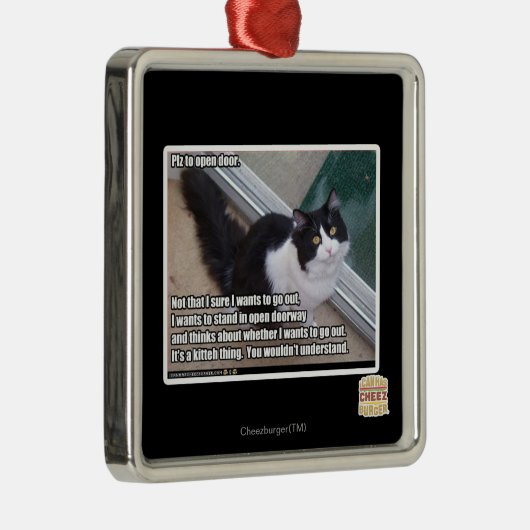 PLZ zur offenen Tür Silbernes Ornament (Rechts)