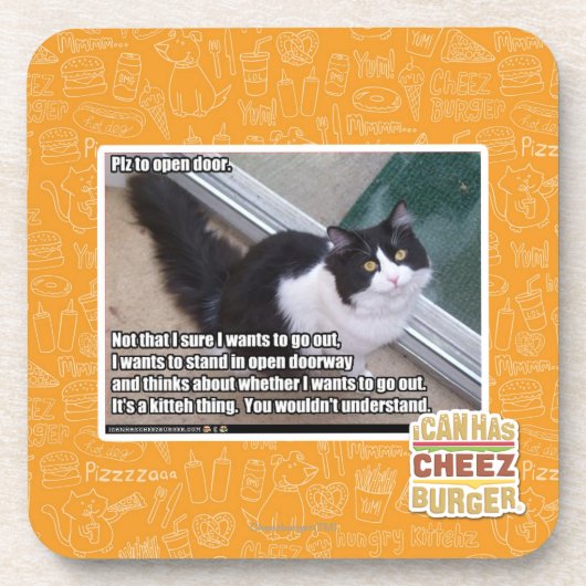 PLZ zur offenen Tür Untersetzer (Vorderseite)