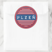 Plzen City Pride Emblem – Czech Identity Runder Aufkleber (Tasche)