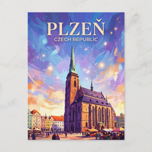Plzeň Tschechien Postkarte (Vorderseite)