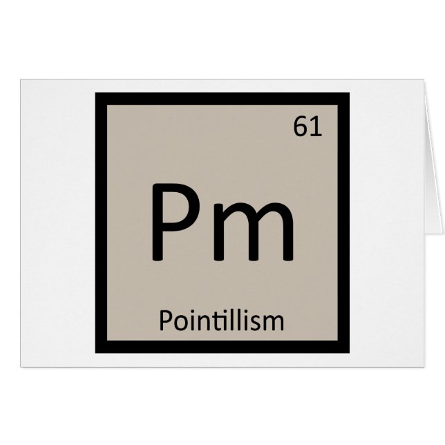 PM - Pointillism Art Chemistry Periodic Table (Vorderseite (Horizontal))