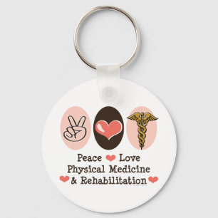 PM&R Schlüsselkette für Frieden Liebe Schlüsselanhänger