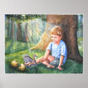PMACarlson Boy Findest sein Dragon Poster