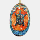 PMACarlson Bruder-Schildkröte-Verzierung Keramik Ornament (Links)