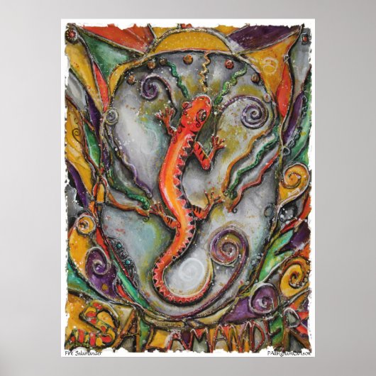 PMACarlson Fire Salamander Poster (Vorne)