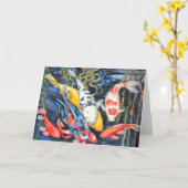 PMACarlson Koi Party-Karte Karte (Gelbe Blume)