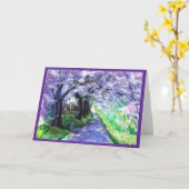 PMACarlson lila Bahn-Karte Karte (Gelbe Blume)