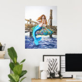 PMACarlson Mermaid auf dem Dock Poster (Heimbüro)