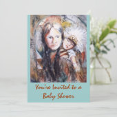 PMACarlson Papoose Kinderdusche Einladung (Stehend Vorderseite)