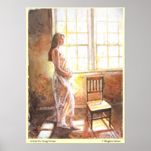 PMACarlson Portrait einer jungen Frau Print Poster