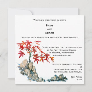 PMACarlson Red Maple Bonsai Einladung zur Hochzeit
