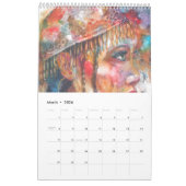 PMACarlson schöne Frauen im Aquarell-Kalender Kalender (Mär 2026)