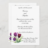 PMACarlson Tulips Hochzeit Einladung (Vorne/Hinten)