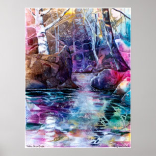 PMACarlson weiße Birken-Nebenfluss-Plakat Poster
