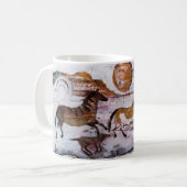 PMACarlsonHorse Petroglyphe-Tasse Kaffeetasse (Vorderseite Links)